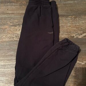 TNA Black Track Pants Elastic Waistband Tapered Leg